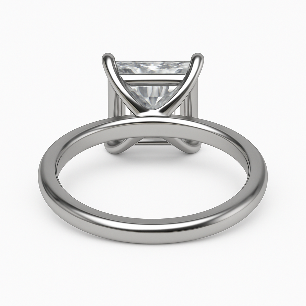 Princess Cut White Gold Ring
