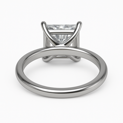 Princess Cut White Gold Ring